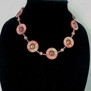 Beige and Brown Custom Gemstone Necklace 20”